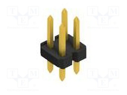 Connector: pin strips; pin header; male; PIN: 4; 2.54mm; THT; 2x2