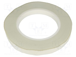 Tape: electrical insulating; W: 12mm; L: 50m; Thk: 170um; white; 5%