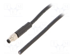 Connector: M5; plug; male; cables; for cable; PIN: 4; 1A; straight