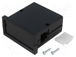 Enclosure: panel; X: 72mm; Y: 72mm; Z: 36mm; ABS; black; screwed