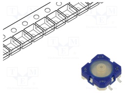 Microswitch TACT; SPST-NO; Pos: 2; 0.1A/35VDC; SMT; none; 3.6N; IP54