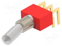 Switch: toggle; Pos: 2; DPDT; ON-ON; Leads: for PCB,angled; -30÷85°C