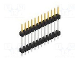 Connector: pin strips; pin header; male; PIN: 12; 2.54mm; THT; 1x12
