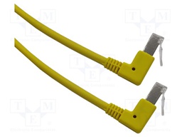 Patch cord; F/UTP; Cat: 6; RJ45 down angled plug,both sides; Cu