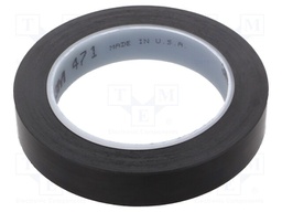Tape: marking; black; L: 33m; W: 19mm; Thk: 0.13mm; 2.5N/cm; 130%