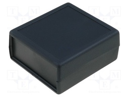 Enclosure: with panel; X: 63mm; Y: 69mm; Z: 30mm; ABS; black