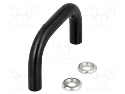 Handle; Mat: oxidized steel; black; H: 35mm; Mounting: M4 screw