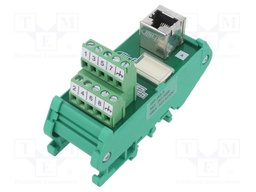 Transition module; RJ45,screw terminal; Temp: -20÷60°C; W: 35mm