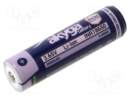 Re-battery: Li-Ion; 18650,MR18650; 3.65V; 2600mAh; Ø18.5x69.5mm