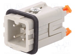 Connector: HDC; male; CKSH; PIN: 4; 3+PE; size 21.21; 10A; 400V