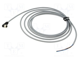Cable: for sensors/automation; M8; PIN: 3; angled; 2.5m; plug; 60VDC