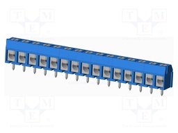Connector: PCB terminal block; terminal; angled; Plating: tinned