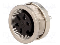 Connector: M16; female; for panel mounting,rear side nut; socket