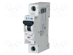 Circuit breaker; 230/400VAC; Inom: 6A; Poles: 1; Charact: D; 25kA
