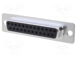 D-Sub; PIN: 25; socket; female; straight; THT; gold-plated