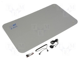 Protective bench kit; ESD; L: 1200mm; W: 600mm; D: 2mm; grey; 1MΩ/km