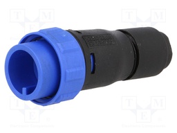 Connector: circular; plug; male; PIN: 3; w/o contacts; for cable