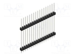 Connector: pin strips; pin header; male; PIN: 17; 2.54mm; THT; 1x17