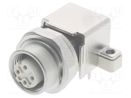 M12 panel feedtrough/PCB angeld D-cod.