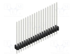 Connector: pin strips; pin header; male; PIN: 19; 1.27mm; THT; 1x19