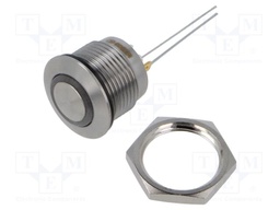 Switch: vandal resistant; Pos: 2; SPST; 0.1A/48VDC; IP67; OFF-(ON)