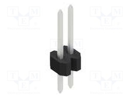 Connector: pin strips; pin header; male; PIN: 2; 1.27mm; THT; 1x2