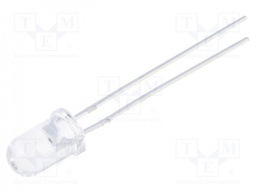LED; 5mm; red; 8200÷10600mcd; 15°; Front: convex