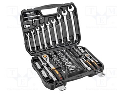 Wrenches set; 6-angles,socket spanner; Mounting: 1/2",1/4"