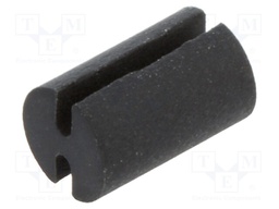 Spacer sleeve; LED; Øout: 3.7mm; ØLED: 3mm; L: 6mm; black; UL94V-0