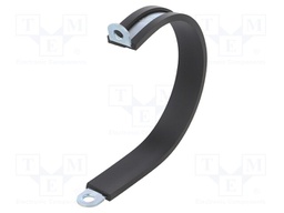 Fixing clamp; ØBundle : 54mm; W: 12mm; steel; Cover material: EPDM