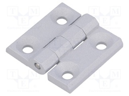 Hinge; Width: 40mm; zinc and aluminium alloy; silver; H: 40mm