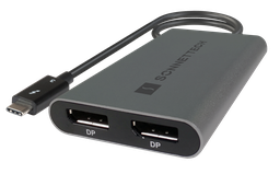 Thunderbolt Dual 4K 60Hz DisplayPort Adapter, Silver (for Windows, Intel & M1 Pro/Max Macs; not compatible with M1 Macs)