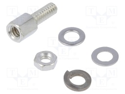 Set of screws for D-Sub; UNC4-40; Thread len: 8mm