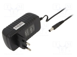 Power supply: switched-mode; volatage source; 24VDC; 1A; 24W; 86%