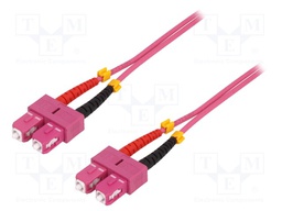 Connector: fiber optic; patchcord; multi mode duplex (MM); male
