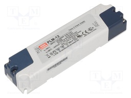 Power supply: switched-mode; LED; 12W; 15÷24VDC; 500mA; 110÷295VAC