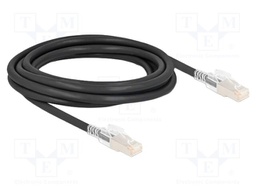 Patch cord; S/FTP; Cat: 6a; RJ45 plug,both sides; 3m; LSZH; black