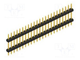 Connector: pin strips; pin header; male; PIN: 23; 2mm; THT; 1x23