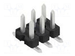 Connector: pin strips; pin header; male; PIN: 6; 2.54mm; SMT; 2x3
