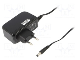 Power supply: switched-mode; 12VDC; 2A; Out: 5,5/2,1; 24W; Plug: EU