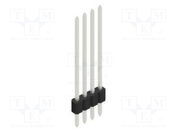 Connector: pin strips; pin header; male; PIN: 4; 1.27mm; THT; 1x4
