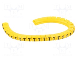 Markers for cables and wires; Label symbol: T; 2.5÷5mm; PVC; PA