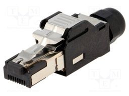 Plug; RJ45; PIN: 8; gold-plated; Layout: 8p8c; 6.5mm; 26AWG