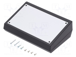 Enclosure: desktop; ABOX; X: 195mm; Y: 120mm; Z: 62mm; ABS; black