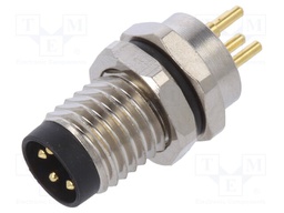 Connector: M8; male; PIN: 4; straight; for panel mounting; socket