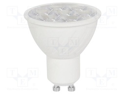 LED lamp; white warm; GU10; 220÷240VAC; 445lm; P: 6W; 10°; 3000K