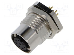 Connector: M12; socket; male; straight; PIN: 8; 30V; 1.5A; IP67