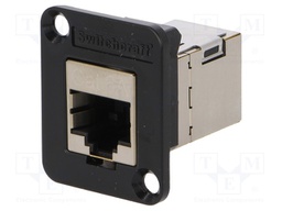 Coupler; EH; Cat: 6a; shielded; RJ45 socket,both sides
