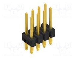 Connector: pin strips; pin header; male; PIN: 8; 2.54mm; THT; 2x4