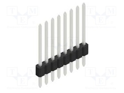 Connector: pin strips; pin header; male; PIN: 8; 1.27mm; THT; 1x8